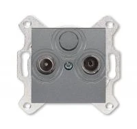 Розетка телевизионная оконечная TV/R Levit сталь ABB 2CHH083503A6069