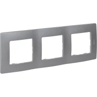 Рамка 3-м Etika алюм. IEK 672553