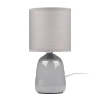 Светильник настольный JH2-02-gy E14 IP20 130х130х255мм керамика; ткань; PVC-пластик сер. JazzWay 5062320