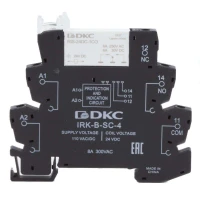 Реле интерфейсное 1CO ком. ток 6А AgSnO2 напряжение 110В AC/DC винтовые клеммы DKC IRK-110UC-1CO