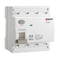 Выключатель дифференциального тока 4п 16А 30мА тип A 6кА ВД-100N электромех. PROxima EKF E1046MA1630
