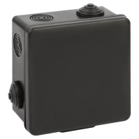 Коробка распаячная ОП 100х100х50мм с гермовводами 8 входов IP54 черн. KOR-100-100-50-8g-B Эра Б0061777