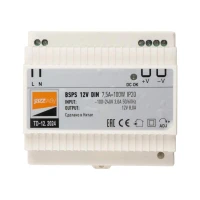 Блок питания для светодиодной ленты BSPS DIN 12В 7.5А=100Вт PL IP20 Pro+ JazzWay 5049987