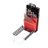 Набор сверл по металлу 1-10мм (через 0.5мм) Р6М5 цилиндрический хвостовик 19шт Kranz KR-91-0635