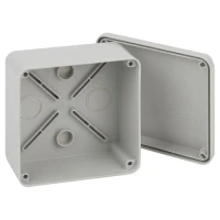 Коробка распаячная ОП 100х100х50мм приборная подъездная на винтах с гладкими стенками IP55 KORvp Эра Б0058942