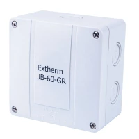 Коробка распределительная 110х110х67мм IP 65 в компл. с клеммным рядом 5х6кв.мм 41А сер. EXTHERM Extherm JB-60-GR