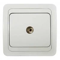 Розетка телевизионная TV СП Classico 2027 16А IP20 бел. ASD / IN HOME 4690612000411