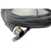 Кабель M12 5A штыревой 5000мм прямой полиуретан свободный конец СЦМ120025-05A-2-05000 черн. СТЭЗ 185210730