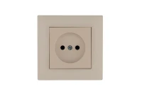 Розетка 1-м Karea RIZZ без заземл. крем Makel 88010022