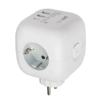 Разветвитель 3-м с заземл. 2хUSB type-A + 1х type-C AC-3UGS-wh с выкл. бел. JazzWay 5060630