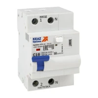 Устройство защиты от дугового пробоя с АВДТ и защ. от пов. напряж. OptiDin AFDD-40-22C16-A-У3 (2P C16 30mA Uоткл 275В) КЭАЗ 339086