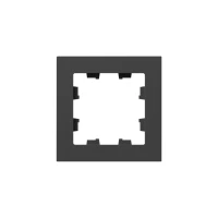 Рамка 1-м Эпика пластик черн. EKF UP1-FPB-01