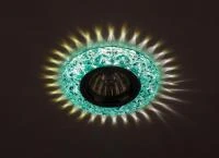 Светильник точечный DK LD4 BL/WH MR16 декор со светодиод. подсветкой голуб. ЭРА Б0028087