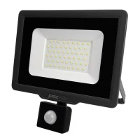 Прожектор светодиодный PFL-C3 SENSOR 50Вт 6500К IP65 ДО закален. прозр. стекло датчик движения инфракрасный Pro JazzWay 5026940A