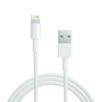 Кабель USB-A - Lightning 2.4А 2м ПВХ бел. Rexant 18-1125