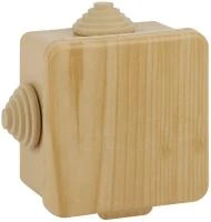 Коробка распаячная ОП КОР 65х65х50мм с гермовводами 4 вх. IP54 сосна Эра Б0043227