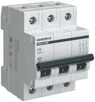 Выключатель автоматический модульный 3п C 6А 4.5кА ВА47-29М GENERICA MVA21-3-006-C-G