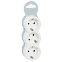 Разветвитель 3-м с заземл. 16А IP20 Элиум 3х2P+E горизонт. подкл. с кронштейном для крепления к стене бел. Leg 050656