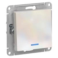 Выключатель 1-кл. СП AtlasDesign 10А IP20 (сх. 1а) 10AX с подсветкой механизм жемчуж. SE ATN000413