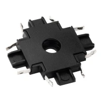 Коннектор MTR16 CX-BL X-обр. накладной шинопровод низковольтный Pro черн. JazzWay 5057357