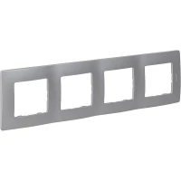 Рамка 4-м Etika алюм. IEK 672554