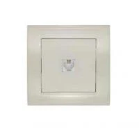 Розетка телефонная 1-м СП Бриллиант сл. кость UNIVersal 7948783