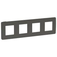 Рамка 4-м UNICA STUDIO дым.-сер./антрацит SchE NU280822