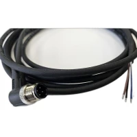 Кабель M12 4A штыревой 3000мм угловой полиуретан свободный конец СЦМ120029-04A-2-03000 черн. СТЭЗ 185210565
