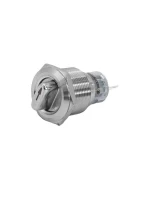 Переключатель GQ22-L-11X/23/S IP40 1НО+1НЗ на 2 положения без фиксации I-II d22мм метал. Электротехник ET259209