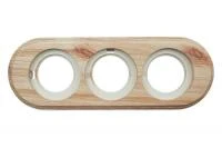 Рамка 3-м ретро пластик. карельская сосна Bironi BF1-630-13/PL