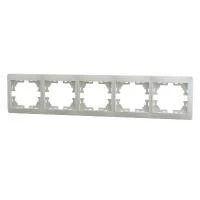 Рамка 5-м Mira горизонт. крем. LEZARD 701-0300-150