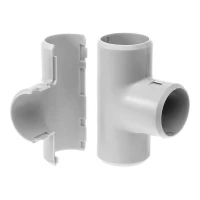 Тройник разборный d16мм безгалоген. (HF) атмосф. сер. Промрукав PR13.0364