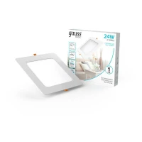 Светильник светодиодный Basic Downlight 24Вт 4000К IP20 2100лм 170-260В 220х26 квадрат бел. GAUSS 9031520224