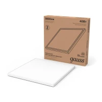 Светильник светодиодный 40Вт 6500К IP40 3800лм 595х595х23мм офисный матов. равномерной засветкой GAUSS 842161340