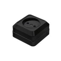 Розетка 1-м BOLLETO накладная 7022B черн. IN HOME 4690612061030