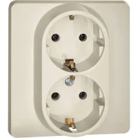 Розетка Inspiria 16А 250В 2х2P+E немецк. стандарт сл. кость IEK 673751
