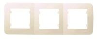Рамка 3-м Lillium Natural горизонт. крем. Makel 55213