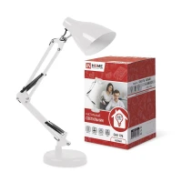 Светильник настольный СНО 17Б 60Вт E27 230В под лампу на основании бел. (кор.) IN HOME 4690612037226