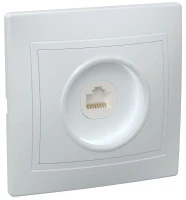 Розетка компьютерная 1-м СП Кварта РК10-КБ IP20 бел. IEK EKK10-K01-DM