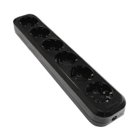 Колодка удлинителя 6-м с заземл. АБС-пластик черн. UNIVersal 2240