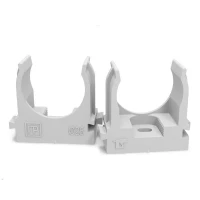 Держатель для труб (клипса) d25мм для монтажного пистолета сер. в п/э Промрукав PR13.0121