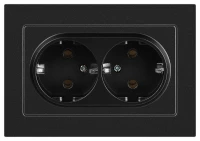 Розетка 2-м СП Accent 6-205-05 16А IP20 250В 2P+E Schuko AL/CU антрацит Intro Б0063494