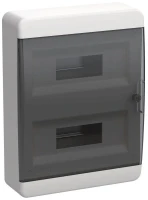 Корпус ЩРН-П-24 TEKFOR IP41 черн. прозр. дверь пластик. IEK TF5-KP12-N-24-41-K01-K03