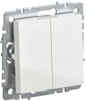 Выключатель 2-кл. Brite 10А ВС10-2-0-БрБ механизм бел. IEK BR-V20-0-10-K01-PRO
