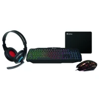 Комплект клавиатура и мышь GXZ900 игровой 1200-3600dpi + коврик + гарнитура черн. Intro Б0060194