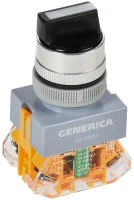 Переключатель D7-20X33 3 полож. 1НО+1НЗ возв. черн. GENERICA BSW50-20X33-3-22-3-K02-G