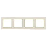 Рамка 4-м Стокгольм бел. с линией цвета зел. PROxima EKF EAM-G-303-10