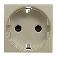 Механизм розетки Zenit 16А 250В защ. шторки с заземл. шампань ABB 2CLA228800N1901