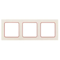 Рамка 3-м Стокгольм бел. с линией цвета красн. PROxima EKF EAM-G-304-10