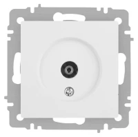 Розетка Accent 6-301-01М TV одиночная IP20 СУ бел. матов. Intro Б0063603